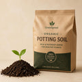 Bag of organic potting soil