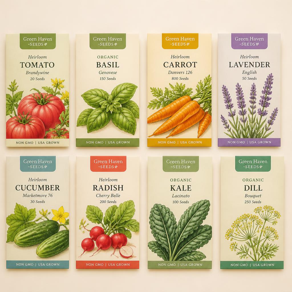 Assorted herb seed packets